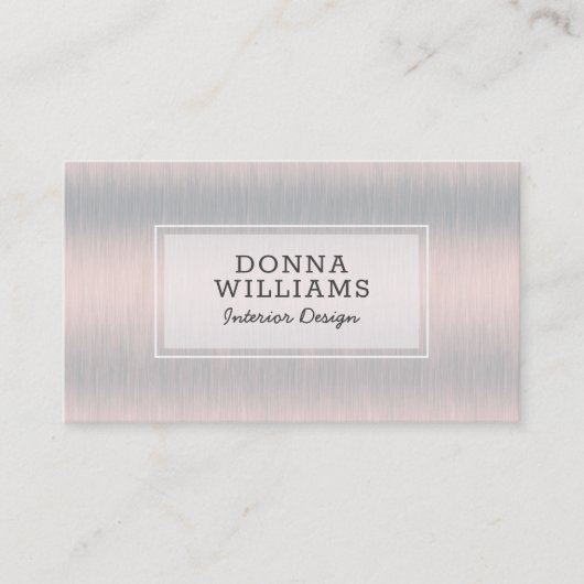 Light silver-gray metallic background visitekaartje (Voorkant)