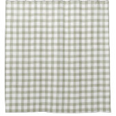 Light Silver Green English country check Pset Douchegordijn (Voorkant)