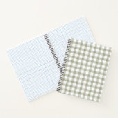 Light Silver Green English country check Pset Notitieboek (Binnen)