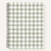 Light Silver Green English country check Pset Notitieboek (Voorkant)