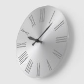 Light Silver Ombre Folie Roman Numeriek Grote Klok (Hoek)