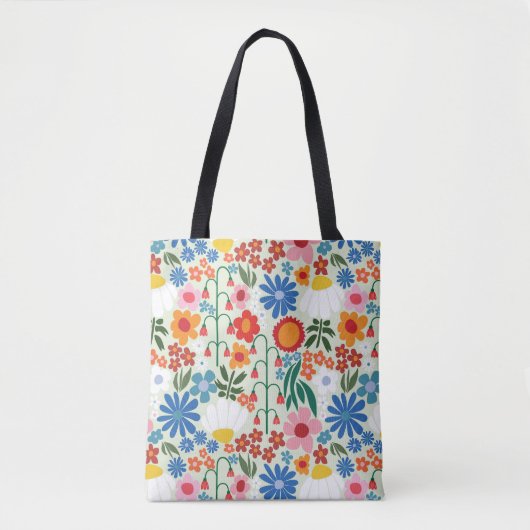 Light Sky 60s Retro SummerTote Bag Tote Bag (Voorkant)