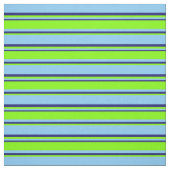 Light Sky Blue, Chartreuse en Midnight Blue Lines Stof (Swatch)