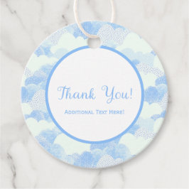 Light Sky Blue Clouds Party Favor Bedankjes Labels