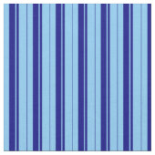 Light Sky Blue en Blue Lined Pattern Stof (Close Up)