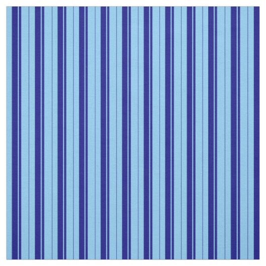Light Sky Blue en Blue Lined Pattern Stof (Swatch)