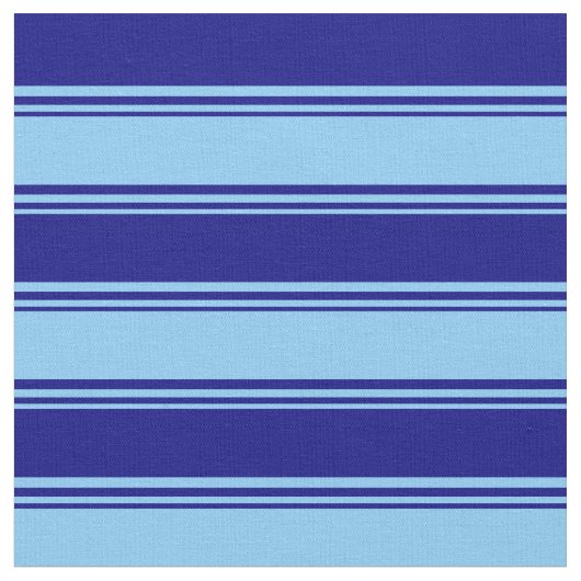 Light Sky Blue en Blue Lined/Striped Pattern Stof (Close Up)