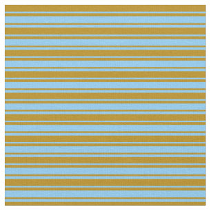 Light Sky Blue en Dark Goldenrod Colored Pattern Stof