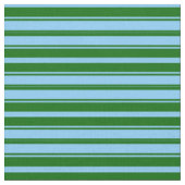 Light Sky Blue en Dark Green Lined Pattern Stof (Close Up)