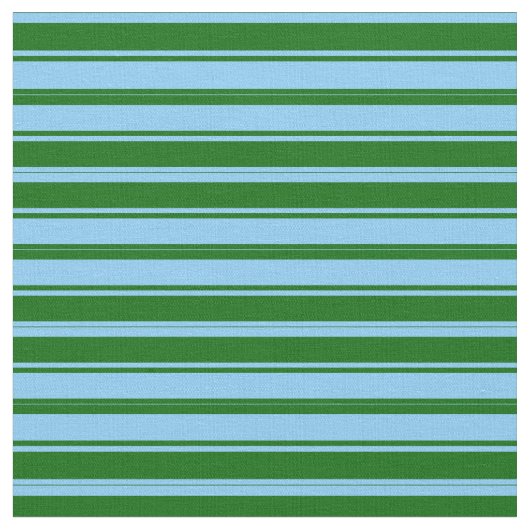 Light Sky Blue en Dark Green Lined Pattern Stof (Close Up)