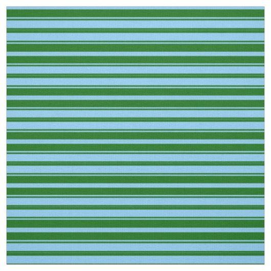Light Sky Blue en Dark Green Lined Pattern Stof (Swatch)
