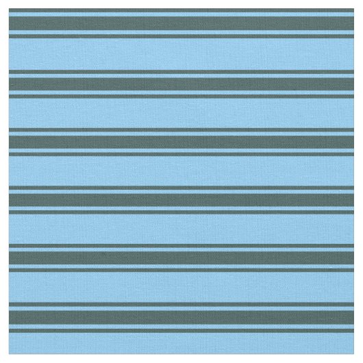 Light Sky Blue en Dark Slate Grey Lines Stof (Close Up)