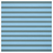 Light Sky Blue en Dark Slate Grey Lines Stof (Swatch)