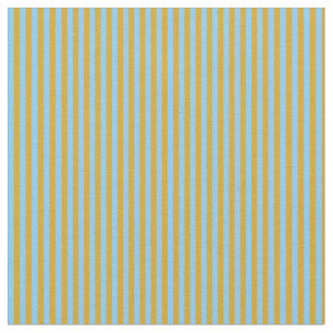 Light Sky Blue en Goldenrod Colored Stripes Stof