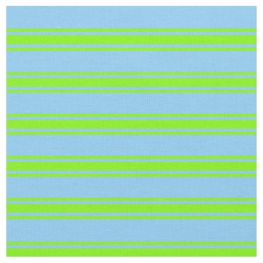 Light Sky Blue en Green Lines/Stripes Pattern Stof (Close Up)