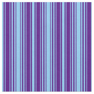 Light Sky Blue en indigokleurig patroon Stof