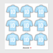 Light Sky Blue Football Shirten Sticker (Vel)