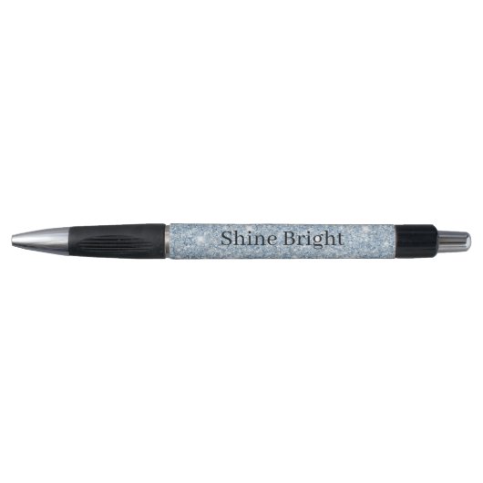 Light Sky Blue Glitter Birthday Pen (Voorkant)