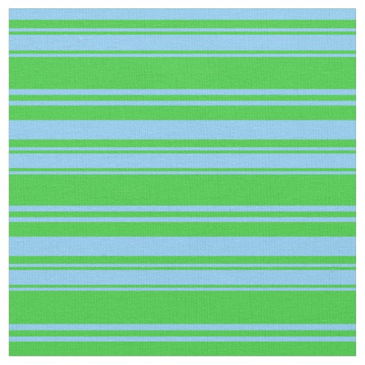 Light Sky Blue & Lime Green Stripes Pattern Stof (Close Up)