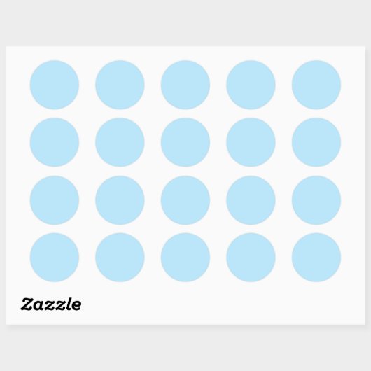 Light Sky Blue Ronde Sticker (Vel)
