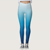 Light Sky voor Deep Blue Zee Ombre Leggings (Voorkant)