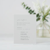 Light Slate Blue Rehearings Dinner Invitation Kaart (Staand voorkant)