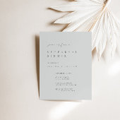 Light Slate Blue Rehearings Dinner Invitation Kaart