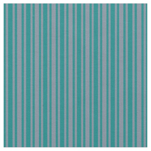Light Slate Grey and Blauwgroen Stripes Pattern Stof (Close Up)
