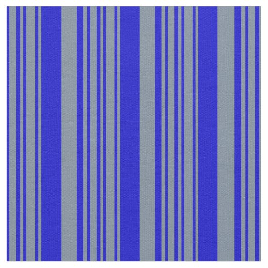Light Slate Grey & Blue Stripes/Lines Pattern Stof (Close Up)
