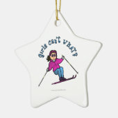 Light Snow Skier Keramisch Ornament (Links)