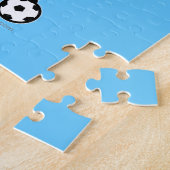 Light Soccer Girl in Green Uniform Legpuzzel (Zijkant)