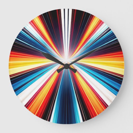 Light Speed Stripes Art Grote Klok (Voorkant)
