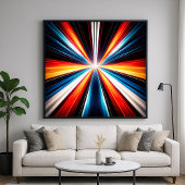 Light Speed Stripes Art Poster
