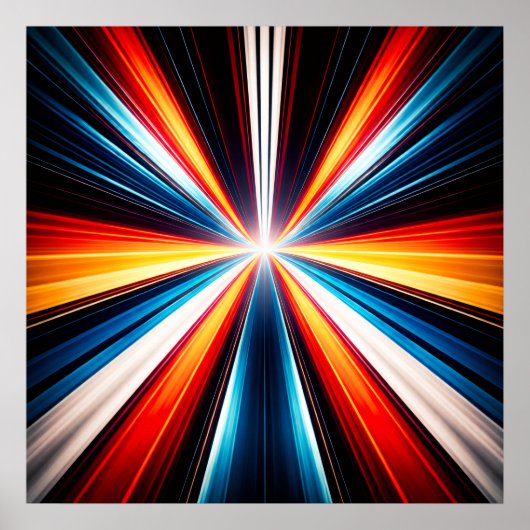 Light Speed Stripes Art Poster (Voorkant)