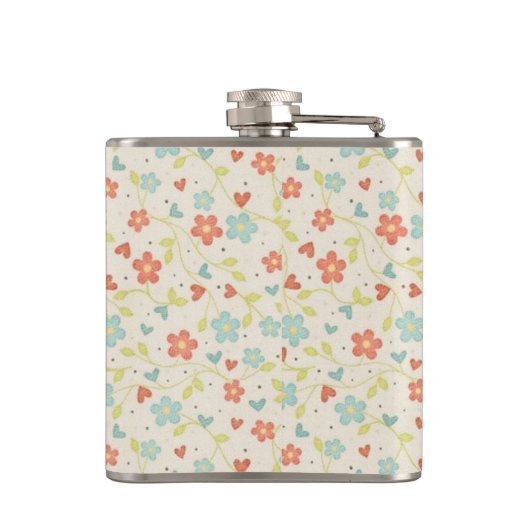 Light Spring Busy Floral - Aangepast Heupfles (Achterkant)