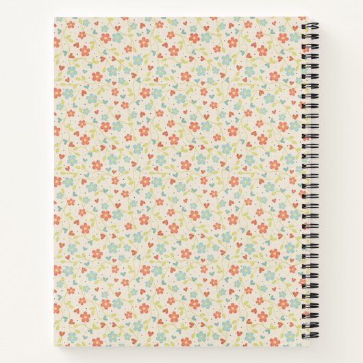 Light Spring Busy Floral - Aangepast Notitieboek (Achterkant)