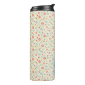 Light Spring Busy Floral Monogram Thermosbeker (Gedraaid links)