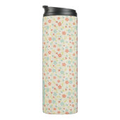 Light Spring Busy Floral Monogram Thermosbeker (Geroteerd rechts)