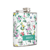 Light Spring Floral Pattern Personalized Heupfles (Rechts)