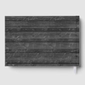 Light String On Dark Gray Wood Wedding  Gastenboek (Achterkant)