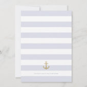 Light Striped Nautical Rehearsal Dinner Invite Kaart (Achterkant)