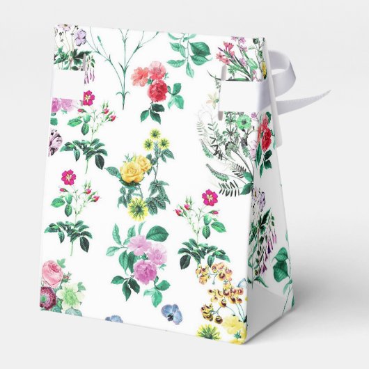 Light  Summer Floral Pattern Bedankdoosjes (Achterkant)