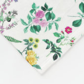 Light  Summer Floral Pattern Fleece Deken (Hoek)
