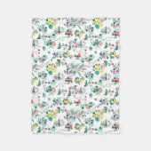 Light  Summer Floral Pattern Fleece Deken (Voorkant)