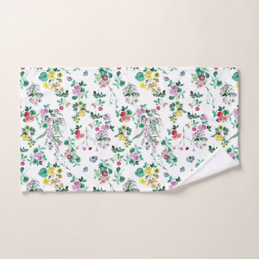 Light Summer Floral Pattern Handdoek (Handdoek)