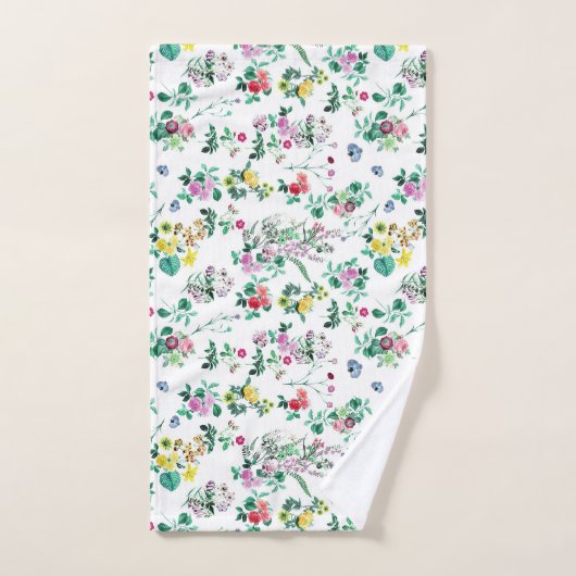 Light  Summer Floral Pattern Handdoek (Handdoek)