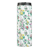 Light Summer Floral Pattern Personalized Thermosbeker (Achterkant)