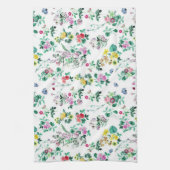 Light  Summer Floral Pattern Theedoek (Verticaal)