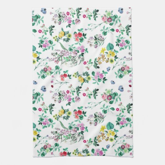 Light Summer Floral Pattern Theedoek (Verticaal)