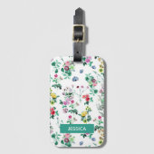 Light  Summer Floral Personalized Bagagelabel (Voorkant (verticaal))